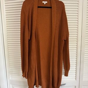 Women's pumpkin Rust Cardigan Sweater